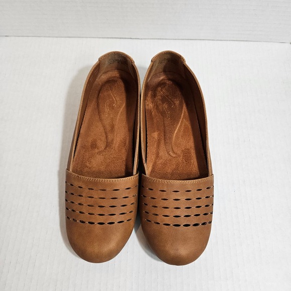 Easy‎ Street Women's Isha Brown Slip On Comfort Flat Size 6.5 - Picture 1 of 8